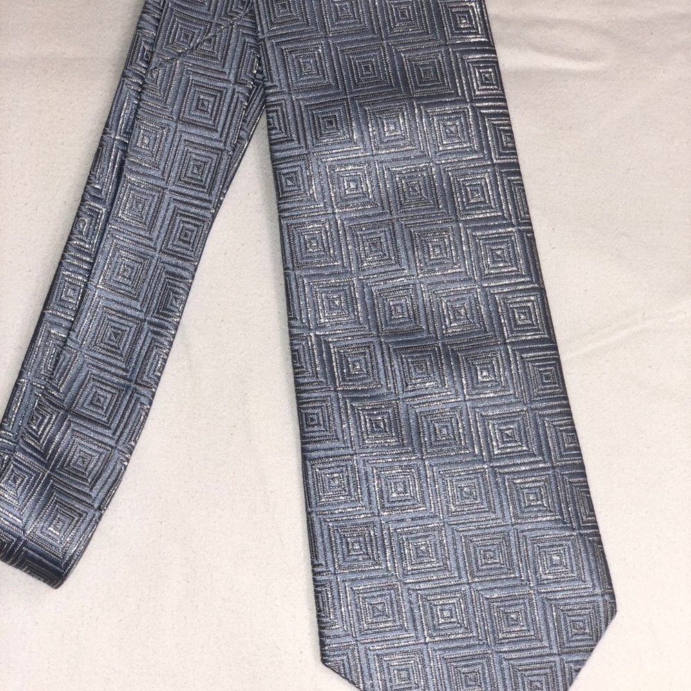 Men’s J.Ferrar Blue/Silver metallic designer tie